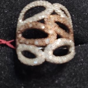 Diamond With Rodium Plating Sterling Silver Ring